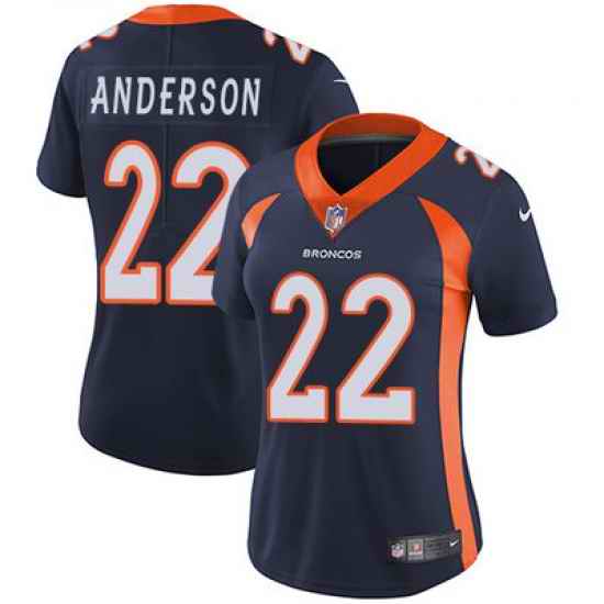 Nike Broncos #22 C J  Anderson Blue Alternate Womens Stitched NFL Vapor Untouchable Limited Jersey